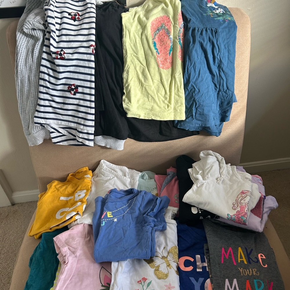Colorful Graphic and Striped T-Shirts Bundle